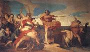 Georeg frederic watts,O.M.S,R.A. Alfred Inciting the Saxons to Encounter the Danes at Sea china oil painting reproduction